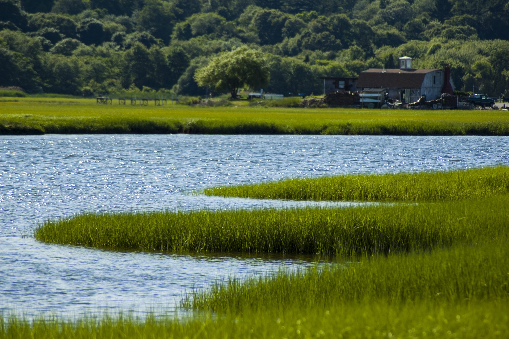 The,South,River,In,Marshfield,Massachusetts,Surrounded,By,Salt,Marsh
