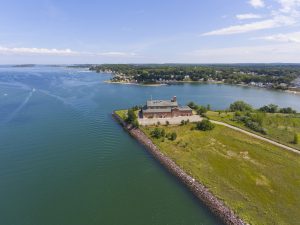 Aerial View of the Shore in Weymouth, MA